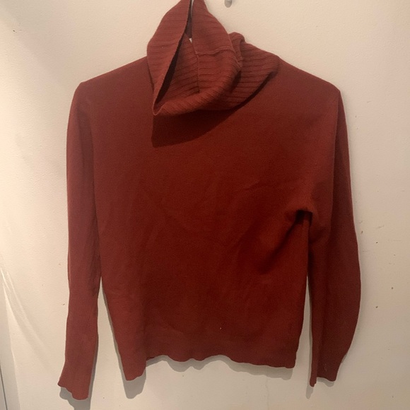 Gorgeous Burnt Orange Turtleneck Fenn Wright and Manson British Wear SZ Small - Picture 1 of 7